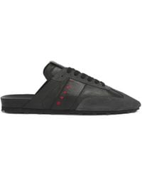 Marni - Nappa Leather And Suede Softy Soccer Slip-On Sneakers - Lyst