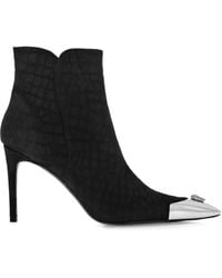 Philipp Plein - Crocodile-Embossed Ankle Boots - Lyst