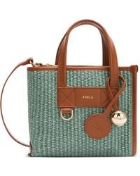 Furla - Mini Divide It Woven Tote Bag - Lyst