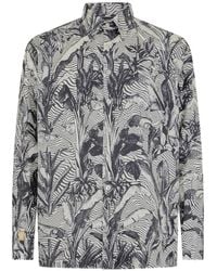 Billionaire - Palm-Print Silk Shirt - Lyst