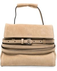 Moschino - Buckle-Detail Suede Tote Bag - Lyst