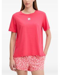 DKNY - Logo-Print Floral-Pattern Pajamas - Lyst