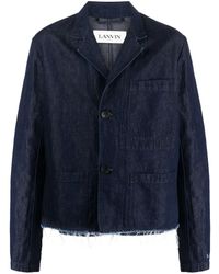Lanvin - Patch Pocket Denim Jacket - Lyst