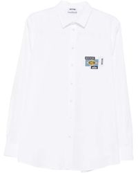 Moschino - Logo-Patch Button-Down Shirt - Lyst