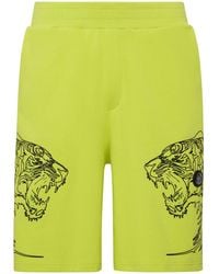 Philipp Plein - Pantalones cortos de chándal con tigre estampado - Lyst
