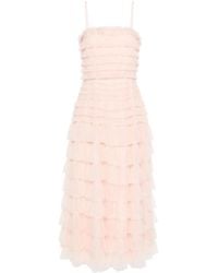 Twinset - Robe Mi-Longue En Tulle À Volants - Lyst