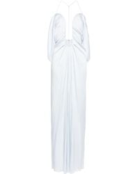 Victoria Beckham - Robe longue en satin à design drapé - Lyst