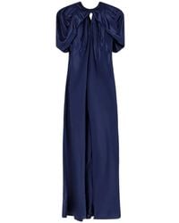 Alberta Ferretti - Draped Back-Tie Maxi Dress - Lyst