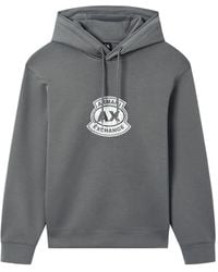 ARMANI EXCHANGE - Logo-Print Drawstring Hoodie - Lyst