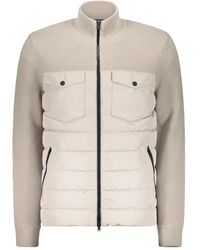 Herno - Padded-Panel Knitted Jacket - Lyst