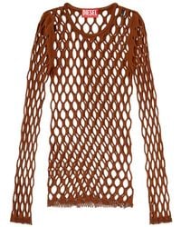 DIESEL - M-Zanda Open-Knit Top - Lyst