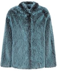 Patrizia Pepe - Long-Sleeve Faux-Fur Coat - Lyst
