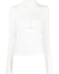 Helmut Lang - Cut-out Knitted Top - Lyst