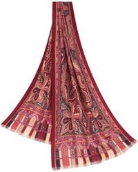 Etro - Floral Leafy Print Cashmere-Blend Scarf - Lyst