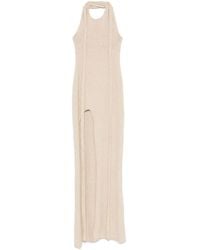 AYA MUSE - Gebreide Midi-Jurk - Lyst