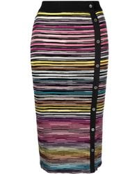 Missoni - Striped Knitted Midi Skirt - Lyst