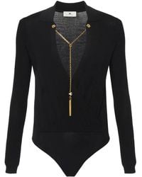 Elisabetta Franchi - チェーントリム ボディスーツ - Lyst