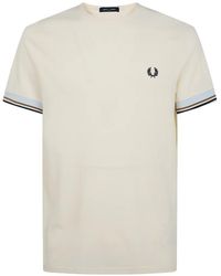 Fred Perry - Laurel Wreath Tipped-Cuff T-Shirt - Lyst