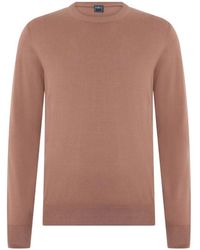 Fedeli - Round-Neck Cotton Sweater - Lyst