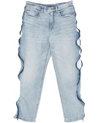 Alexander Wang - Zip-Detail Perforated-Panel Jeans - Lyst