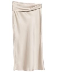 Patrizia Pepe - Satin-Finish Draped Midi Skirt - Lyst