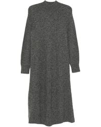 Eric Bompard - Geribbelde Midi-Jurk Met Hoge Hals - Lyst