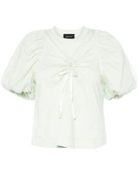 Simone Rocha - Ruched Puff-sleeve Blouse - Lyst