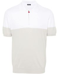 Kiton - Fine-ribbed Two-tone Polo Shirt - Lyst