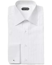 Tom Ford - Pleated Pointed-Collar Shirt - Lyst
