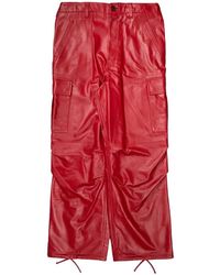 Ambush - Leren Cargo Broek - Lyst
