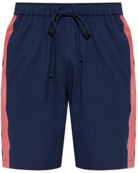 Hanro - Pantalones Cortos Con Cordones Y Raya Lateral - Lyst