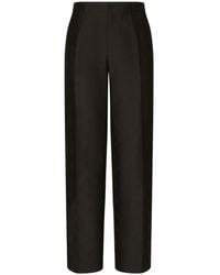 Dolce & Gabbana - Pantalones rectos con monograma en jacquard - Lyst