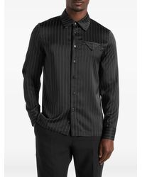 Manière De Voir - Elian Satin Pinstripe Slim-Fit Dress Shirt - Lyst