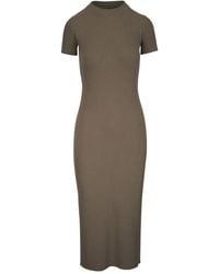 Vince - Geribbelde Midi-Jurk - Lyst