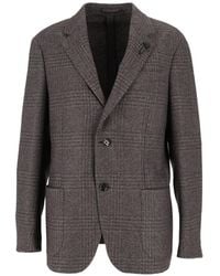 Lardini - Roma Prince Of Wales Check-Pattern Blazer - Lyst