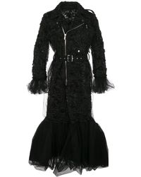 Comme des Garçons Bikerjas Met Tule - Zwart