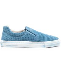 Jacob Cohen - Perforated-detail Slip-on Sneakers - Lyst