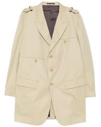 Yohji Yamamoto - Buckle-Detail Peaked-Lapel Blazer - Lyst