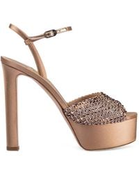 Le Silla - Gilda Crystal-Embellished Platform Sandals - Lyst