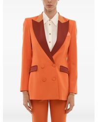 Hebe Studio - Blazer Bianca À Boutonnière Croisée - Lyst