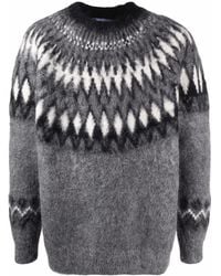 Junya Watanabe - Geometric-Print Knitted Jumper - Lyst
