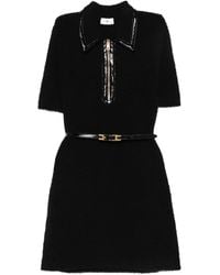 Elisabetta Franchi - Jurk Met Ceintuur En Rits - Lyst