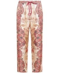 Pierre Louis Mascia - Floral-Pattern Drawstring-Fastening Trousers - Lyst