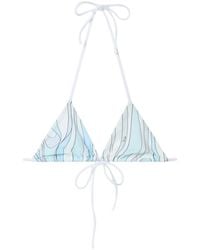 PUCCI - Marmo-Print Bikini Top - Lyst