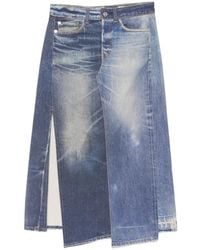 Our Legacy - Craft Midi-Rok Met Logo-Patch - Lyst