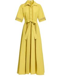 Elie Saab - Trim-Embellished Shirt Maxi Dress - Lyst