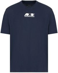 ARMANI EXCHANGE - Logo-Embroidered T-Shirt - Lyst