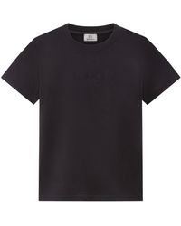 Woolrich - Katoenen T-shirt Met Geborduurd Logo - Lyst
