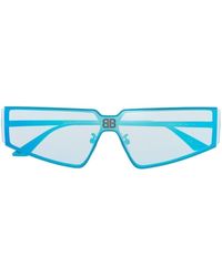 Balenciaga - Mirrored Geometric-frame Sunglasses - Lyst