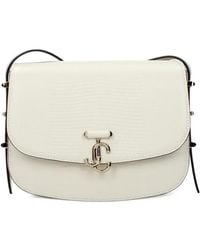 Jimmy Choo - Lizard-Effect Jc Plaque Crossbody Bag - Lyst